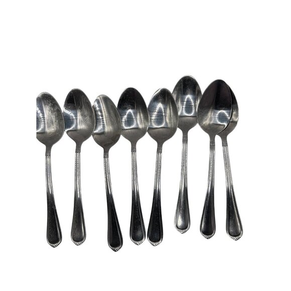 Towle Silver Vienna Stainless Steel Teaspoon Set Of 8 - Picture 3 of 4